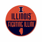 Rico Industries Ncaa Illinois Fighting Illini Classic Shape Cut Pennant - Home And Living Room D  Cor - Soft Felt Ez To Hang