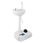 Serenelife Portable Camping Sink W/Towel Holder & Soap Dispenser-19L Water Capacity Hand Wash Basin Stand W/Rolling Wheels-For O