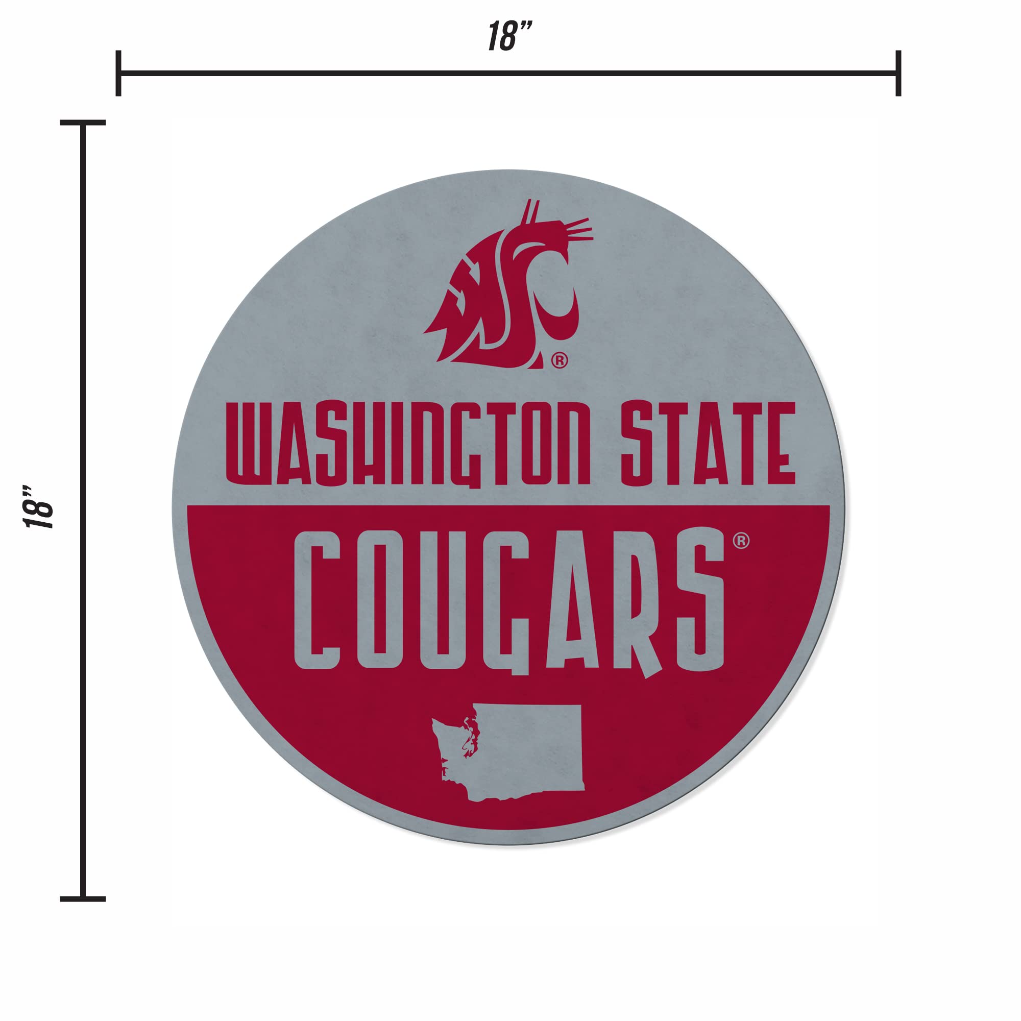Rico Industries Ncaa Washington State Cougars Classic Shape Cut Pennant - Home And Living Room D  Cor - Soft Felt Ez To Hang