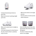 Kofuboke Led Women Deformation Roller Skate Shoes ,Double-Row Walking Shoes With Invisible Wheels (Purple, 7)