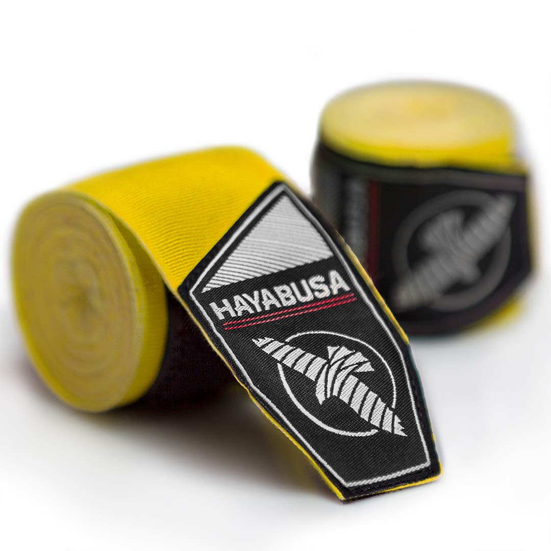 Hayabusa Boxing Hand Wraps Perfect Stretch 4.0 for Men & Women - Yellow, 180 inches