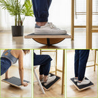 Strongtek Professional Wooden Balance Board With Crossed Hardwood Base, Advanced Rocker Board For Core Strength, Stability Train