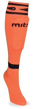 Mitre Youth Sock Shin Guard, Neon Orange