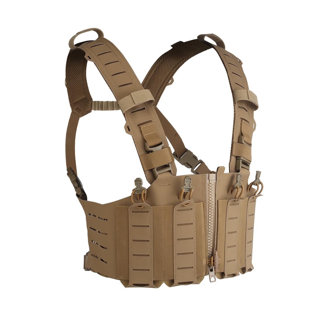 XURUYI Tactical Chest Rig for Mens, VE-96 Lightweight MOLLE Tactical Vest Attachment, Open-style Tactical Chest Rig (Camo)