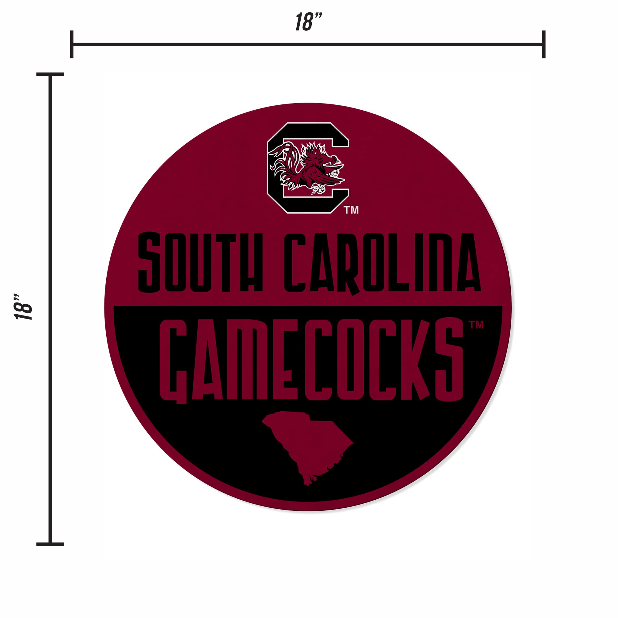 Rico Industries Ncaa South Carolina Gamecocks Classic Shape Cut Pennant - Home And Living Room D  Cor - Soft Felt Ez To Hang 20.