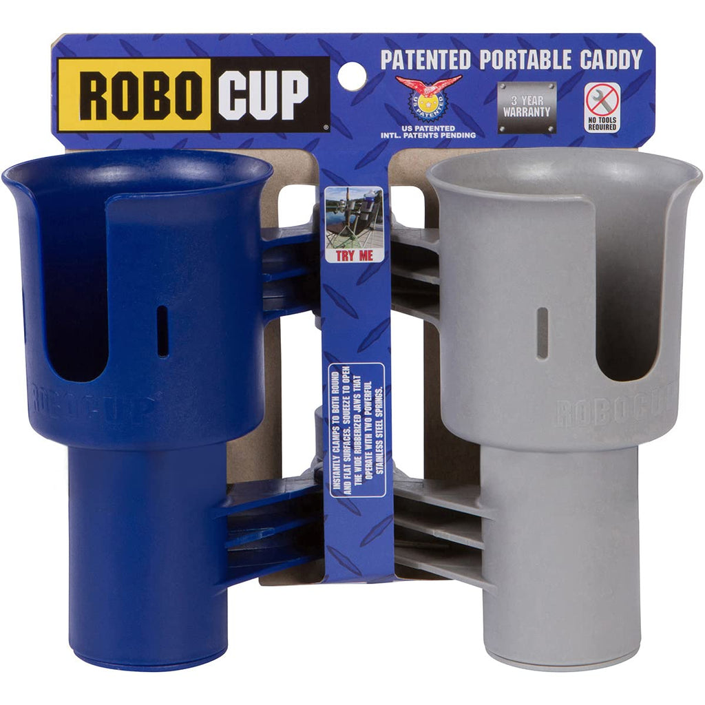 Robocup, Navy&Gray, Updated Version, Best Cup Holder For Drinks, Fishing Rod/Pole, Boat, Beach Chair, Golf Cart, Wheelchair, Wal