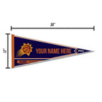 Rico Industries Nba Basketball Phoenix Suns Personalized - Custom 12'' X 30'' Soft Felt Pennant - Ez To Hang