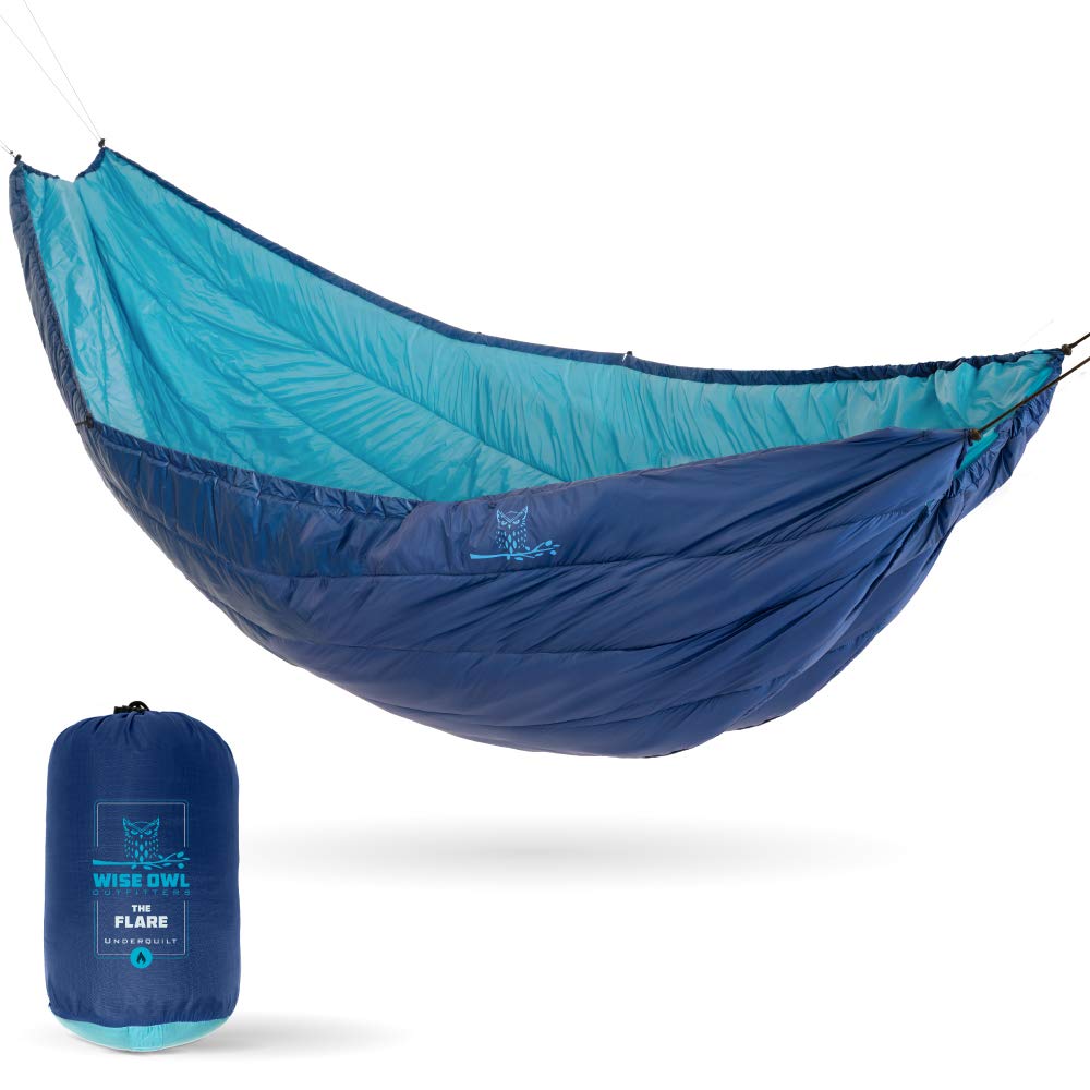 Wise Owl Outfitters Hammock Underquilt - Insulated Camping Quilt For Warm Sleeping - Fits Under Hammocks - Ultralight, Water-Res