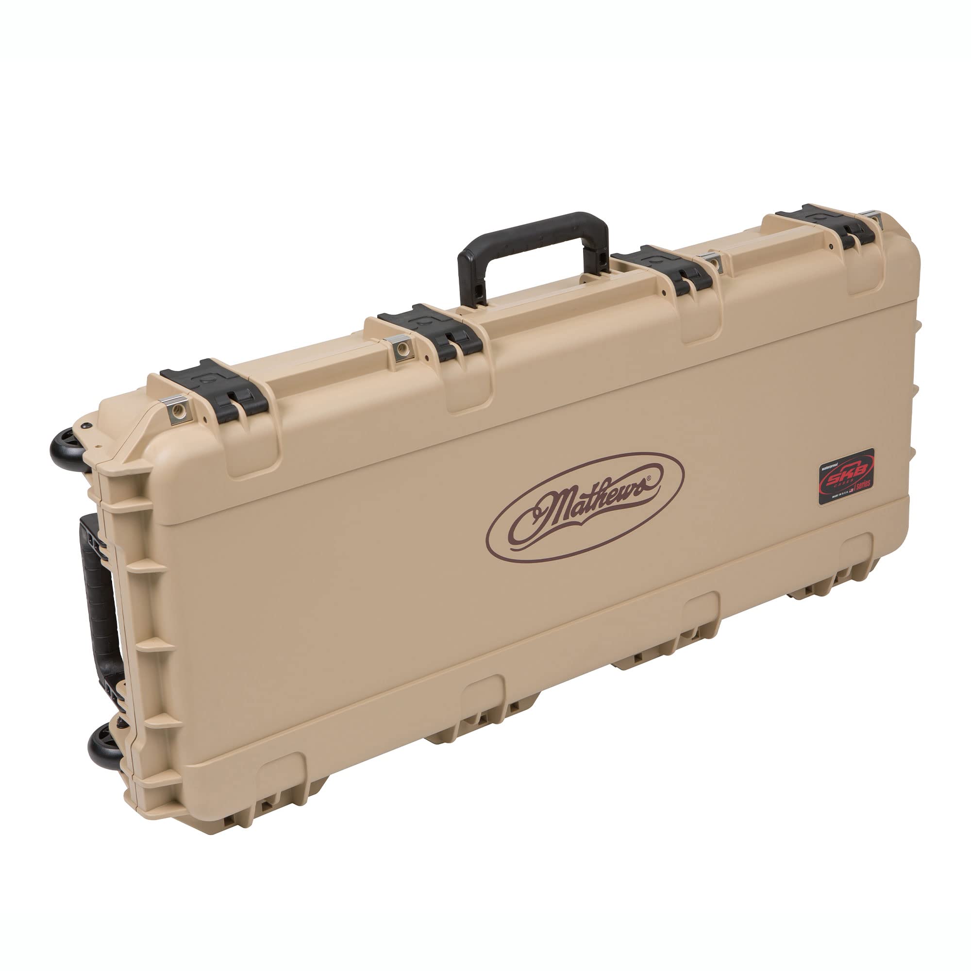 Skb Mathews Small Hard Shell Compound Bow And Arrow Case With Wheels, Desert Tan