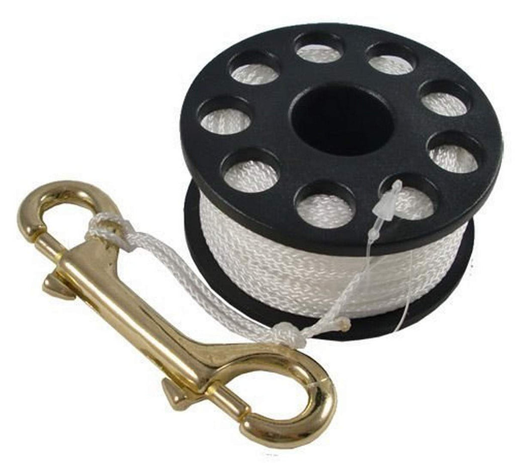 Scuba Choice Scuba Diving Compact Finger Spool, 150, White Line
