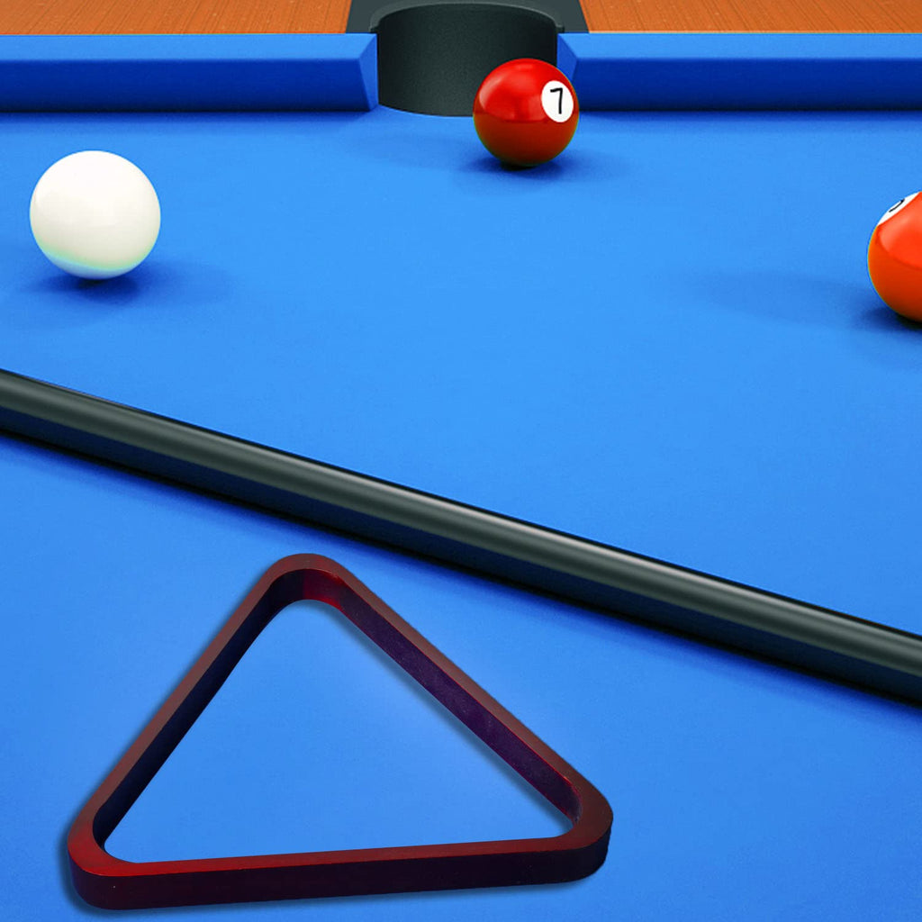 Gse Solid Wood Billiard 8-Ball Triangle & 9-Ball Diamond Pool Ball Racks For 2-1/4'' Pool Balls (Mahogany Triangle Rack)