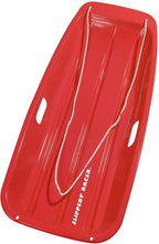 Slippery Racer Downhill Sprinter Flexible Kids Toddler Plastic Cold-Resistant Toboggan Snow Sled With Pull Rope And Handles, Red