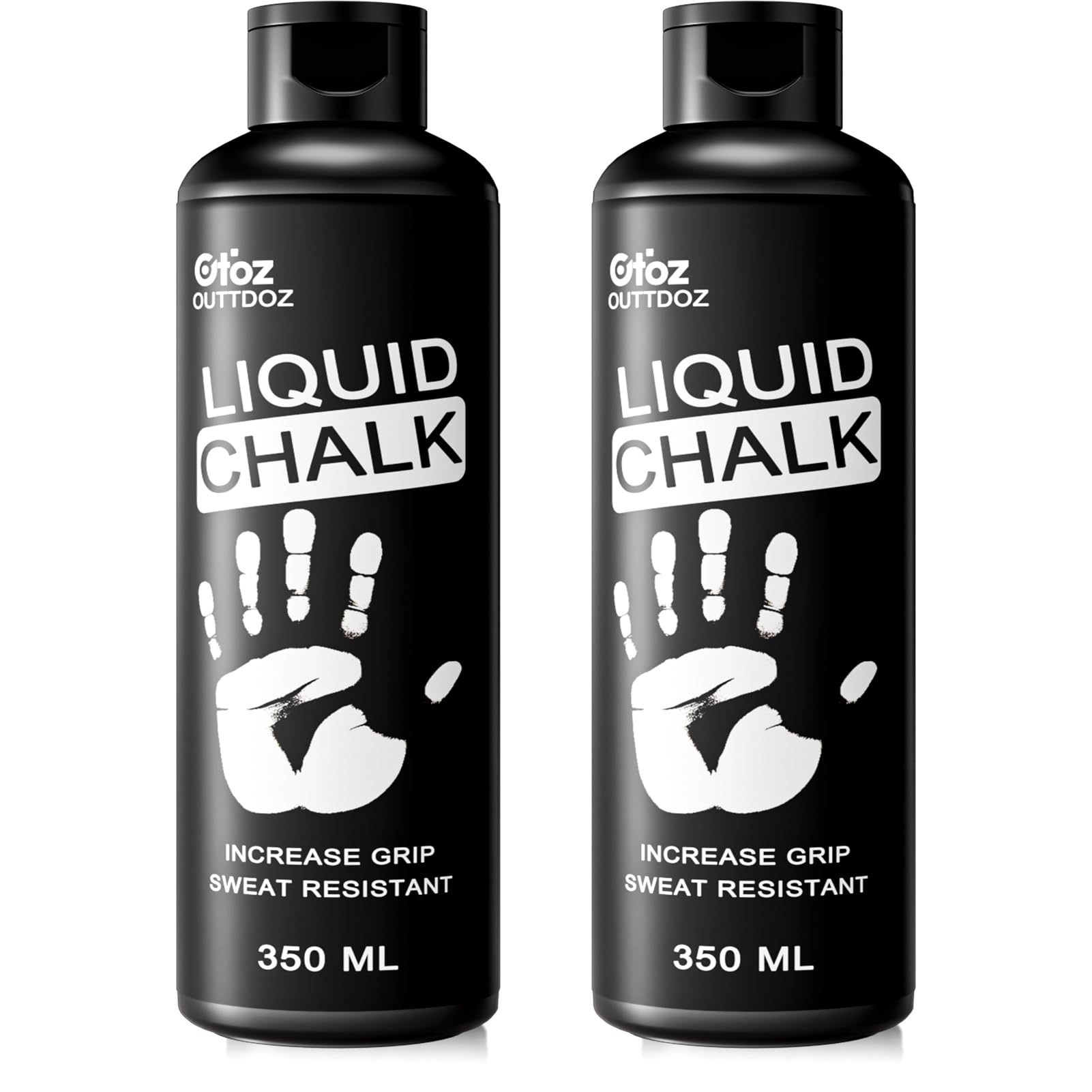 OUTTDOZ 12 oz Superior Grip Liquid Chalk Mess-Free Gym Chalk for Weightlifting, Gymnastics, Rock Climbing, Dancing, Dries in Sec