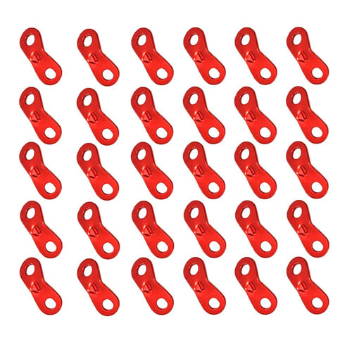 30 Pcs Aluminum Alloy Tent Rope Tensioner Dual Holes Guyline Cord Camping Supplies Durable Cord Adjuster Wind Rope Buckle For Ca