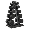 Fitvids Dumbbell Set with Rack  Dumbbell + A-Rack: 150LBS Set  Black