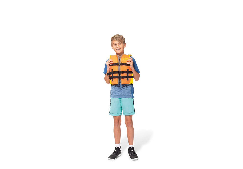 Intex Youth Life Vest, Uscg Approved, For Youth Weighing 50-90Lbs, Orange (69680Ep)