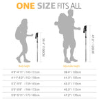 Covacure Trekking Poles Collapsible Hiking - Aluminum Alloy 7075 Sticks With Quick Lock System, Telescopic, Collapsible, Ultrali