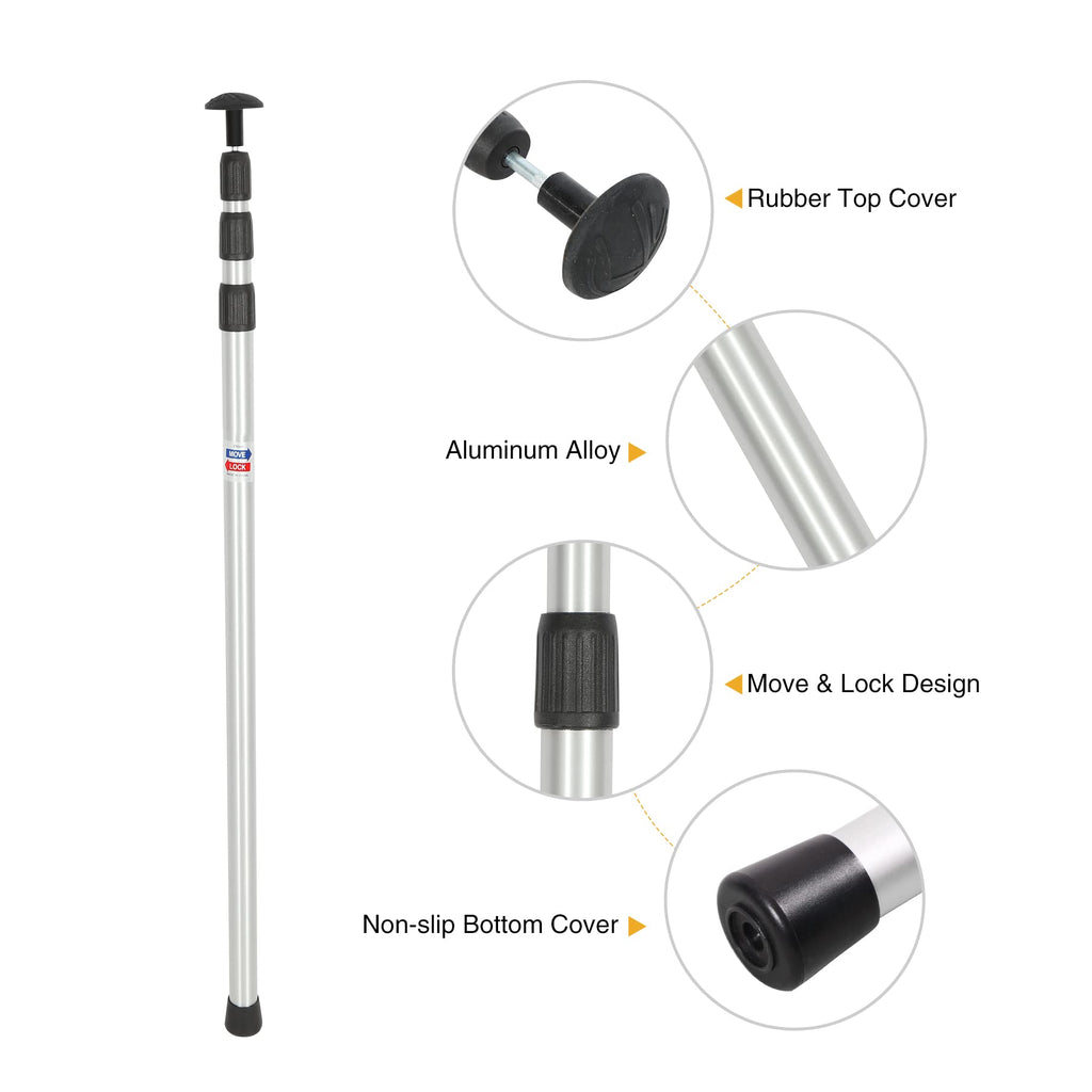Redcamp Aluminum Adjustable Camping Tarp Poles, Set Of 2, 90'' Telescoping Lightweight Tent Poles For Shelter, Hammock Rain Fly,