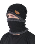 Nora Nico WomenS And MenS Woollen Beanie Cap With Neck Warmer Knitted Cap With Fur LiningWomenS Woolen Cap With Neck Muffle