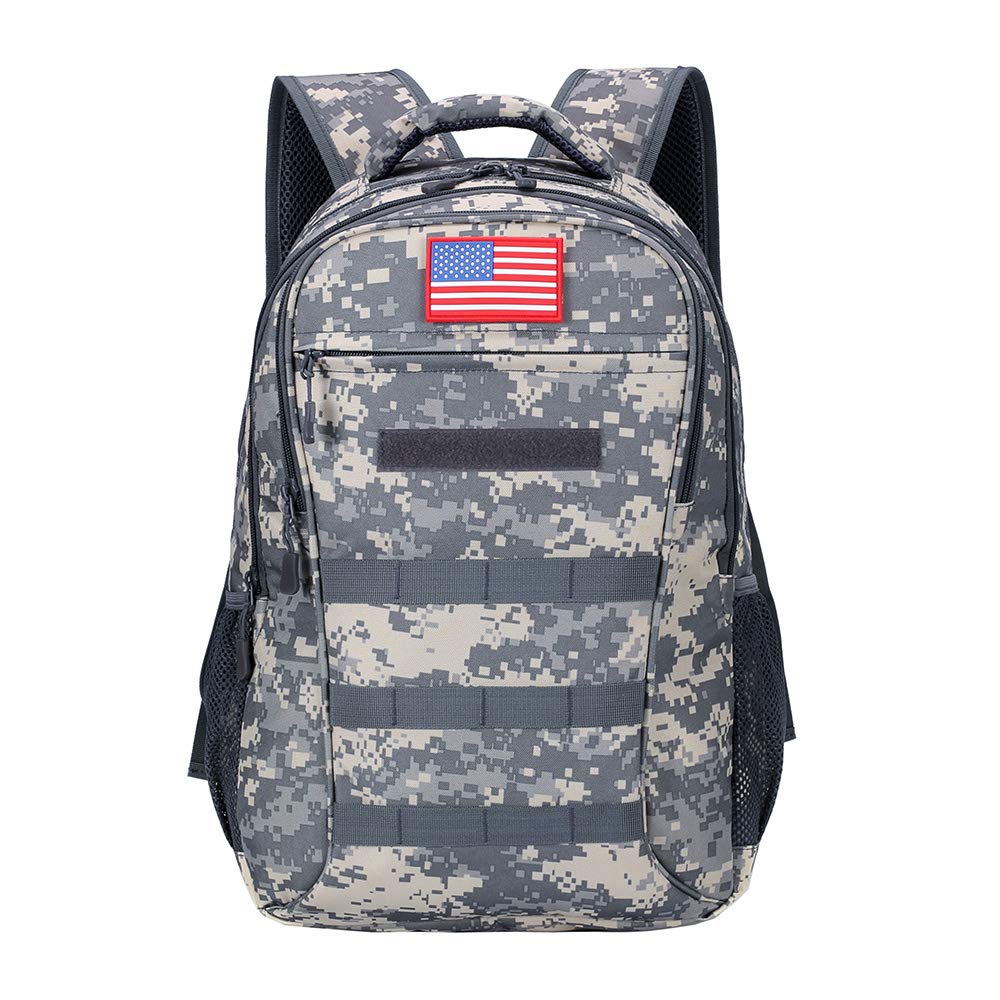 outdoor plus Camo Backpack,Military Teen Boys Backpacks for School, Army Bookbag with USB Charging Port,40L