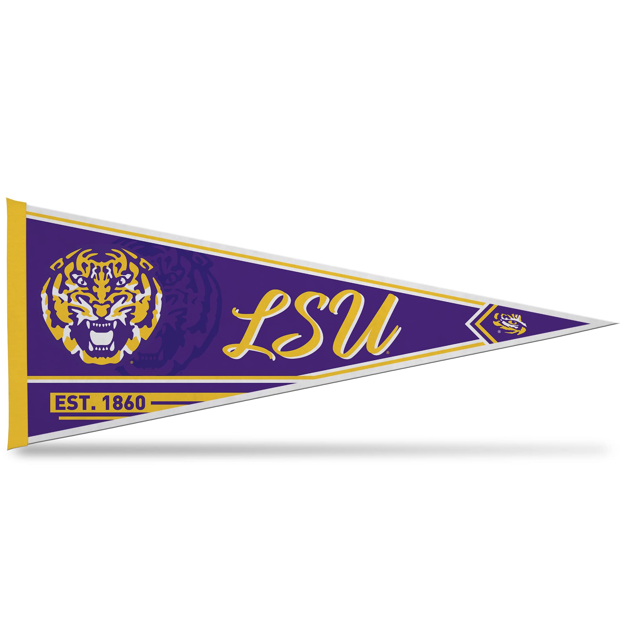Rico Industries Ncaa Lsu Tigers Classic 12'' X 30'' Felt Wall D  Cor Pennant - Great For Home/Bed Room/Man Cave D  Cor