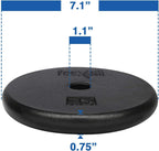 Yes4All Standard 1-Inch Cast Iron Weight Plates - 7.5Lbs X 4Pcs
