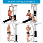 Seleware 18'' Rotating Straight Bar Cable Machines Attachments For Gym, Pull Down Bar Press Down Bar With Non-Slip Flat Soft Rub