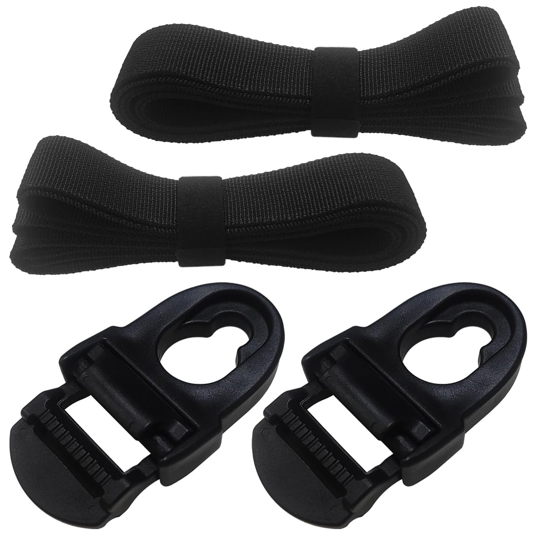 Kayak Seat Repair Kit (Clips+Hooks+Straps) Replacement Including Nylon Webbing Straps-65Inch, Compatible With Ocean Kayak, Lifet