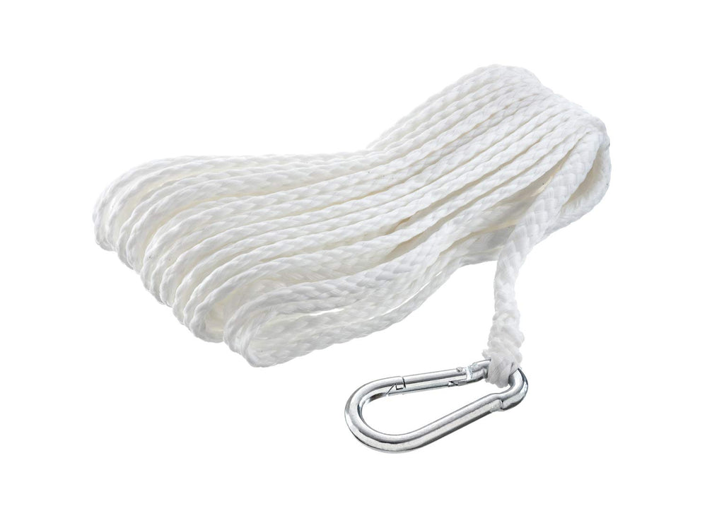 Attwood 11714-2 Hollow Braided Polypropylene Anchor Line 1/4'' X 50', White