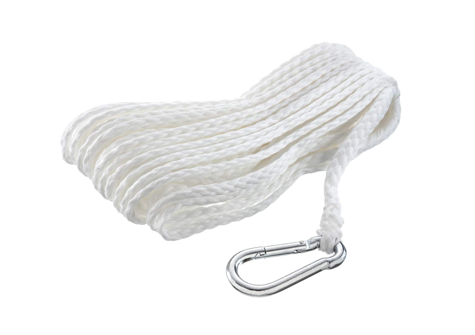 Attwood 11714-2 Hollow Braided Polypropylene Anchor Line 1/4'' X 50', White