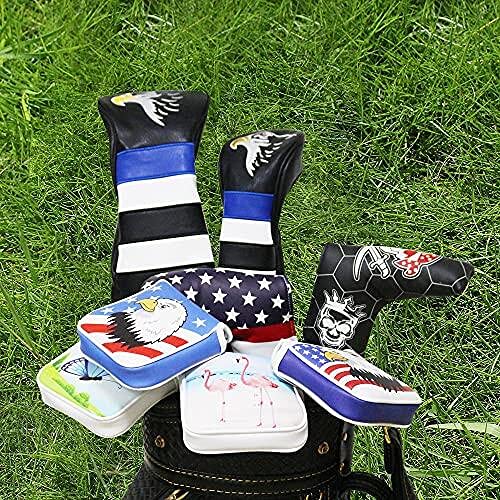 Golters Golf Club Covers Mallet Putter Cover Magnetic Headcover Leather Magnetic Closure For Scotty Cameron Odyssey Taylormade P
