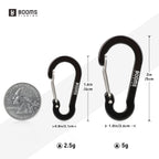 Booms Fishing 20Pack Carabiner Clips: Multi-Use 2In Small Carabiner Clip - Mini Keychain Caribeaner Clip For Keys, Camping, Hiki