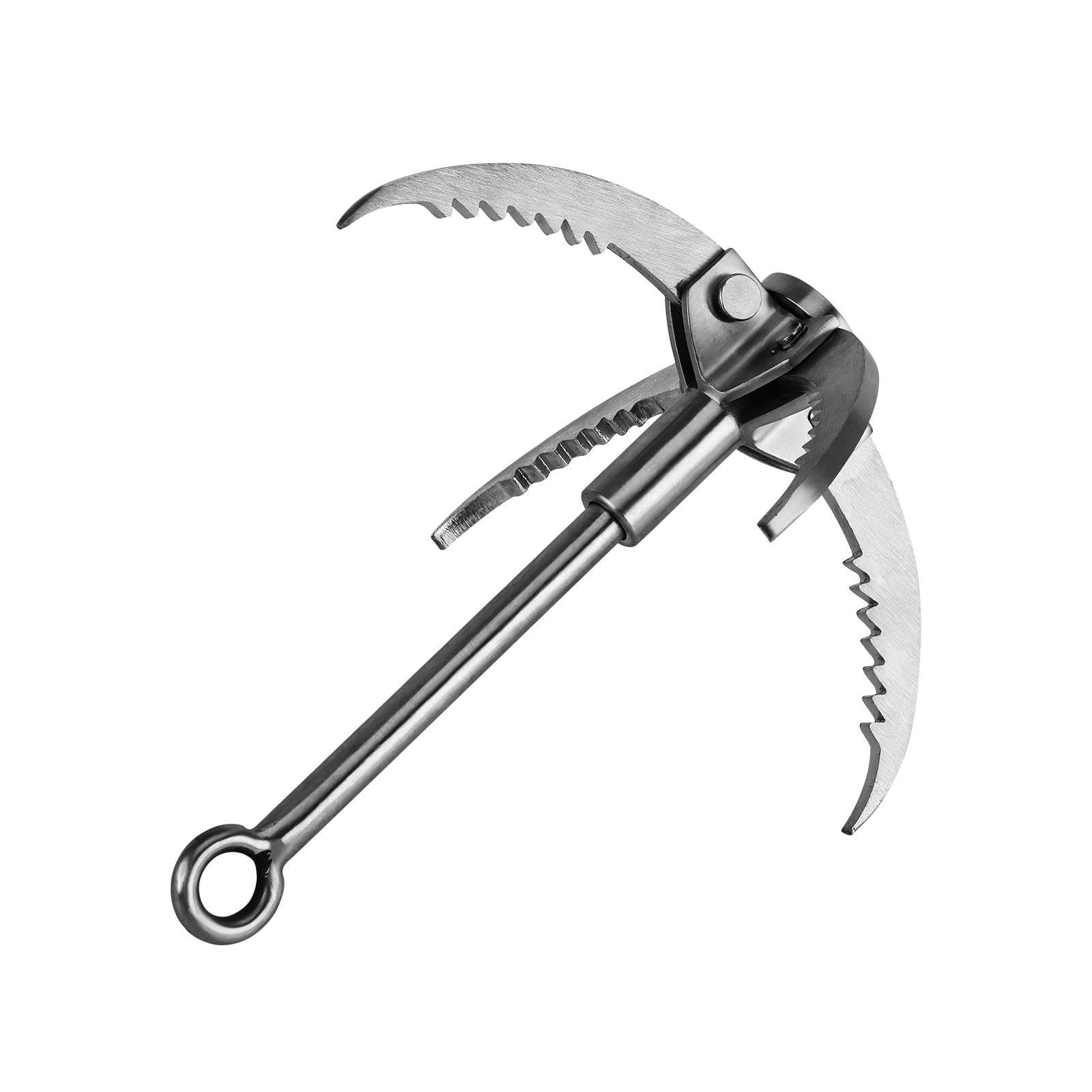 Ant Mag Grappling Hook Stainless Steel Claw Carabiner Multifunctional For Survival Fishing & Retrieval Outdoor Activity And Salv