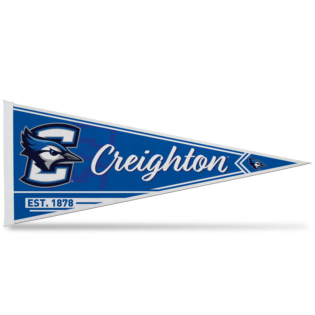 Rico Industries Ncaa Creighton Bluejays Classic 12'' X 30'' Felt Wall D  Cor Pennant - Great For Home/Bed Room/Man Cave D  Cor