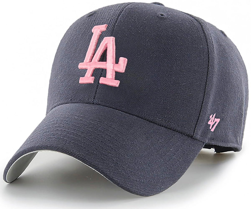 47 Mlb Navy Pink Mvp Adjustable Hat, Women'S One Size Fits All - Los Angeles Dodgers Navy Pink