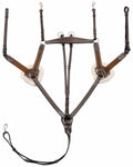 Henri de Rivel Pro 5 Point Elastic Breastplate Martingale with Running Attachment - Black - Horse