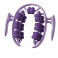 TRENDYNEST Thigh Massage Clamp Multiple Rollers Stretching Leg Roller Anti Slip Leg Massage Roller for Workout, Gym, Purple
