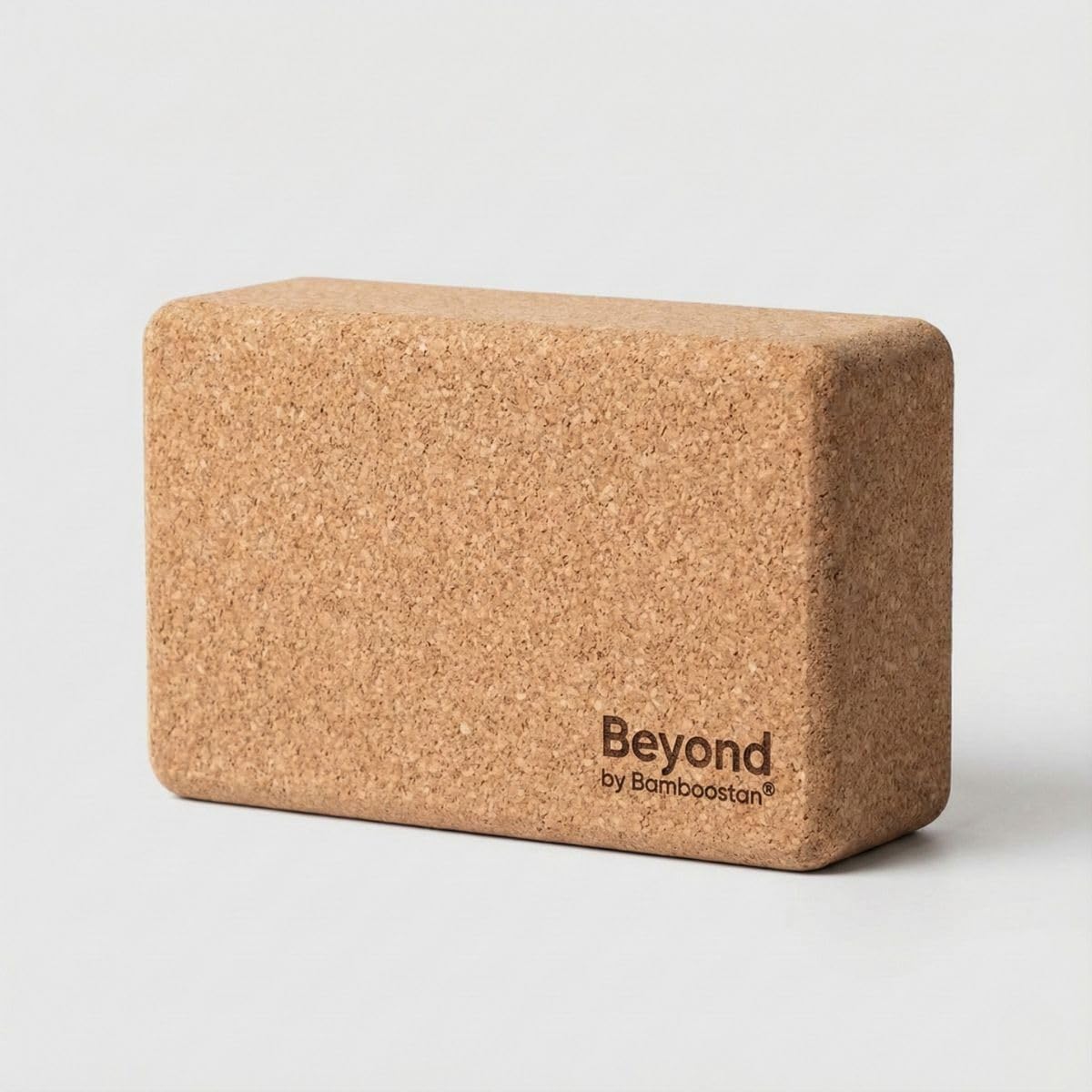 Bamboostan Cork Yoga Brick, Natural Cork, Rectangular Block, 23X13X8 Cm