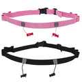 GDFYMI 2Pcs Race Number Belt Race Bib Belts with 6 Energy Gel Loops for Marathon Triathalon Running No Safety Pins Required (Bla