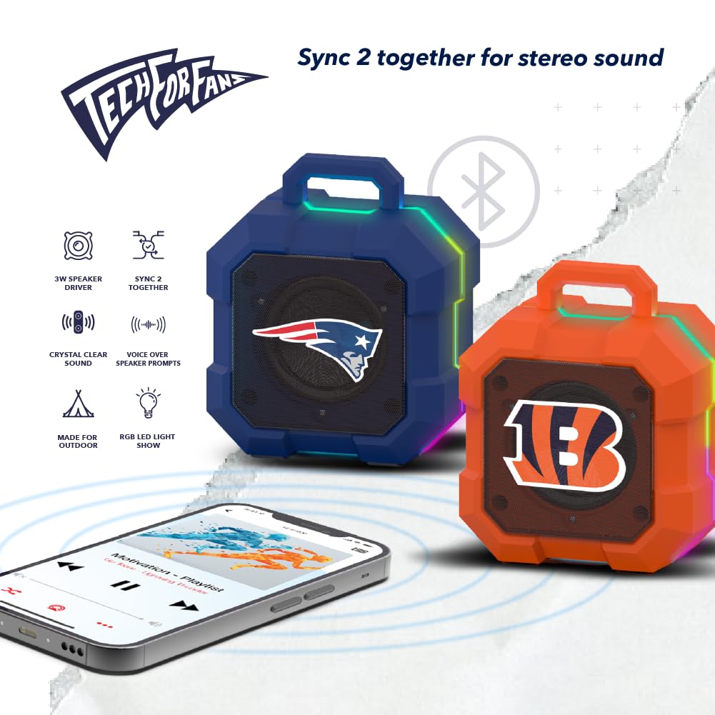 Soar Ncaa Shockbox Led Bluetooth Speaker, Kansas State Wildcats