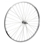 Wheel Front 27 X 1-1/4 Silver, Bolt On, 5/16 Axle Hub, 14G Ucp Spokes, 36H