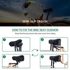 Anzome Bike Seat Cushion, Wide Gel Bike Seat Cover & Extra Soft Gel Bike Seat Cushion For Women Men Everyone, Fits Spin, Station