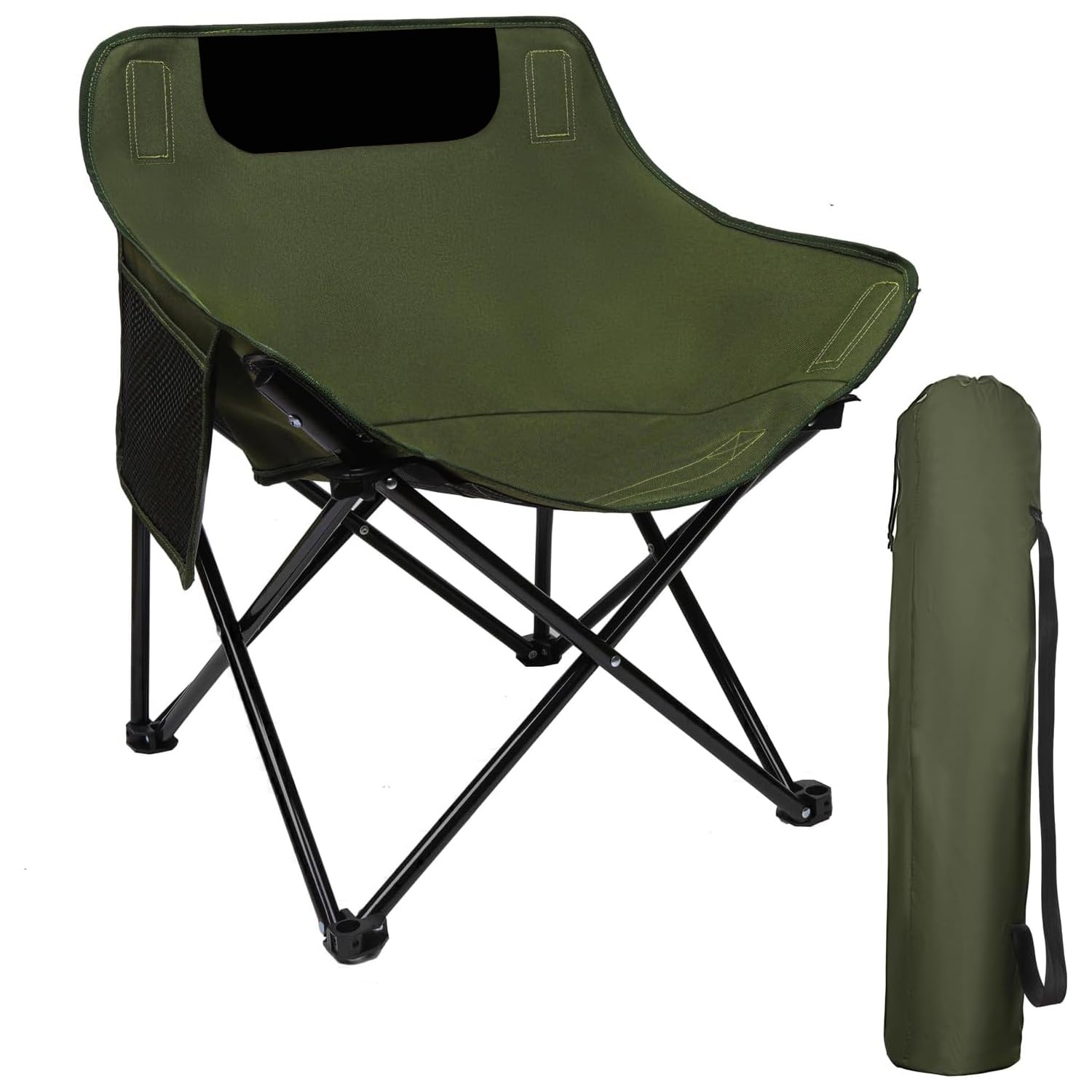 Oriley Folding Backrest Camping Chair Portable And Lightweight Carbon Steel Collapsible Chairs For Outdoor Picnic Fishing Beach 
