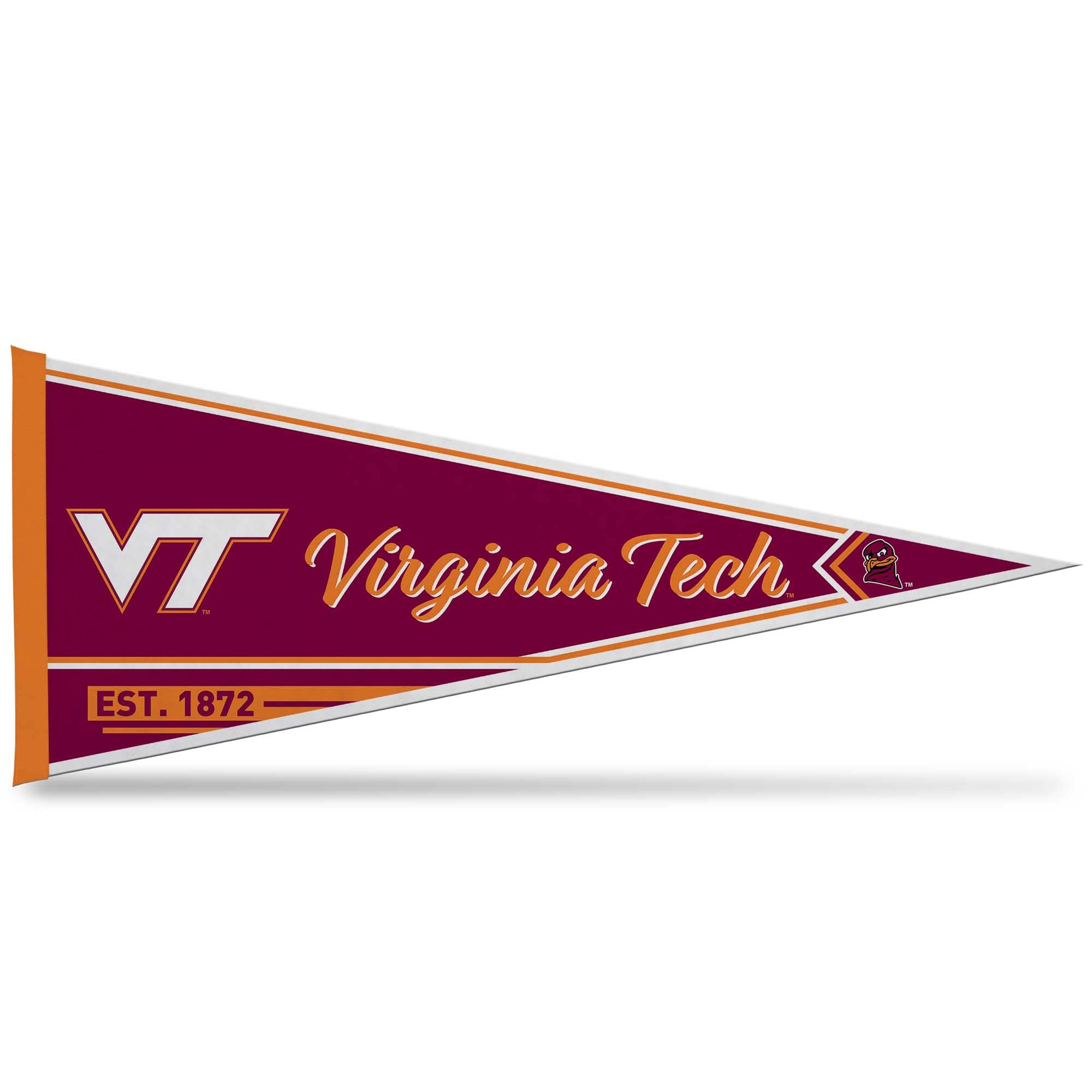 Rico Industries Ncaa Virginia Tech Hokies Classic 12'' X 30'' Felt Wall D  Cor Pennant - Great For Home/Bed Room/Man Cave D  Cor