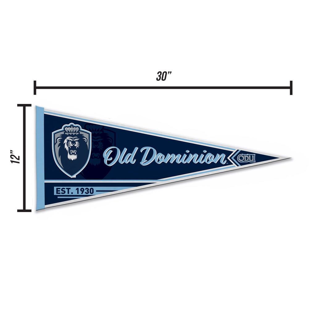 Rico Industries Ncaa Old Dominion Monarchs Classic 12'' X 30'' Felt Wall D  Cor Pennant - Great For Home/Bed Room/Man Cave D  Co