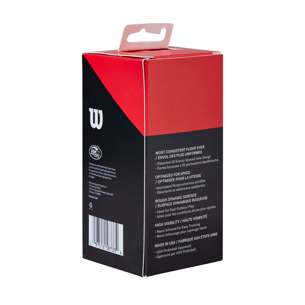 Wilson Tru 32 Pro Pickleballs - 2 Pack, Red