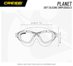Cressi Planet, Clear/White/Blue, Clear Lens