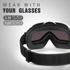 Outdoormaster Otg Ski Goggles - Over Glasses Ski/Snowboard Goggles For Men, Women & Youth - 100% Uv Protection (Panda Frame + Vl