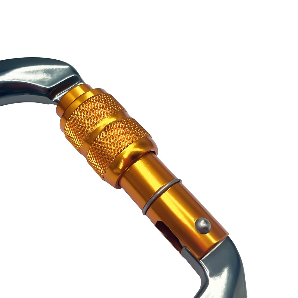 Sepeak Uiaa Ce 30Kn Locking Climbing Carabiner, Professional Heavy Duty Screwgate Clip For Outdoor Climbing, Mountaineering, Rap