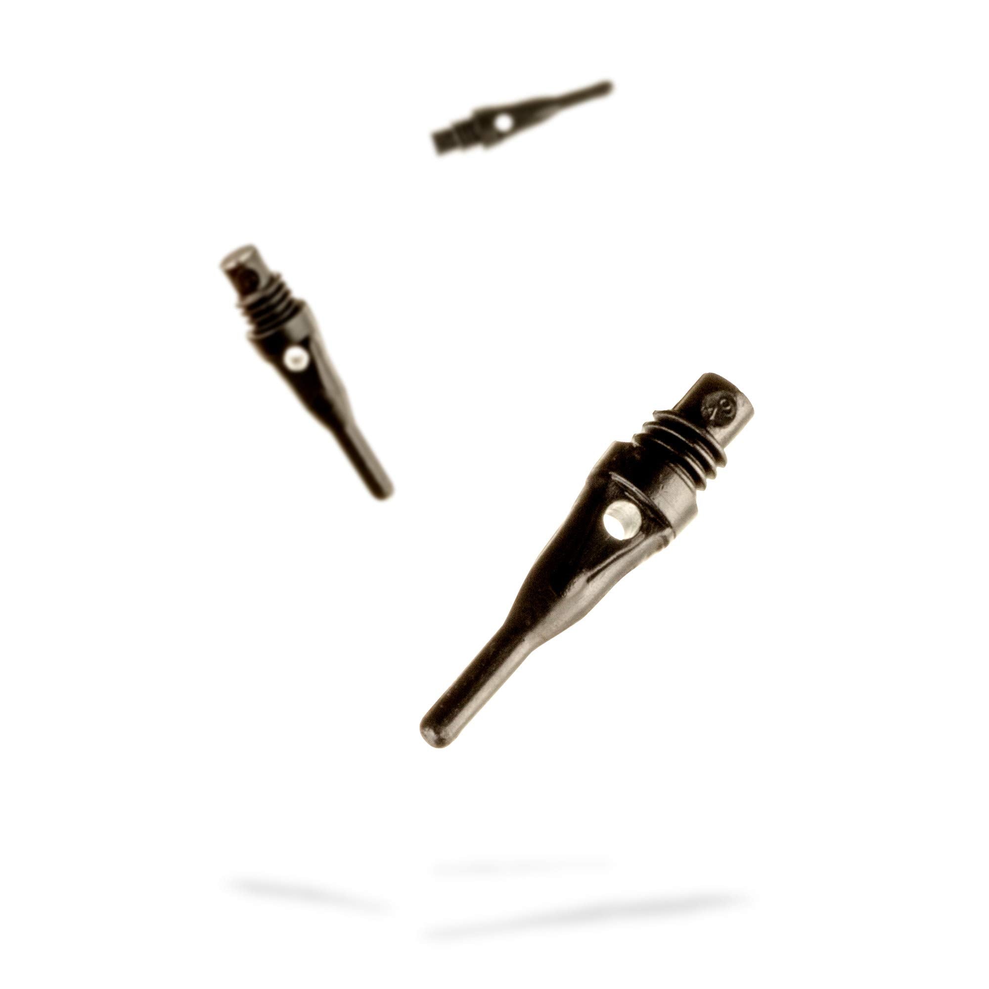 Viper by GLD Products 2BA Tufflex Tips S.S. Super Short Soft Tip Dart Points, Black, 100 Pack